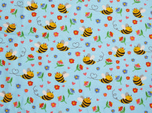 Load image into Gallery viewer, birds, bees and butterflies Cotton jersey fabric
