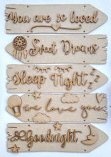 Load image into Gallery viewer, Wooden Sleep Tight Direction sign
