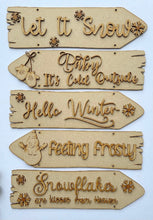 Load image into Gallery viewer, Wooden Winter Direction sign
