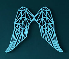 Load image into Gallery viewer, Wooden Geometric angel wings
